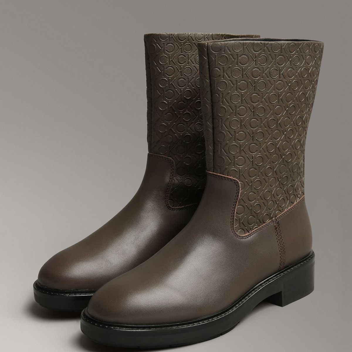 CALVIN KLEIN - Botas Flat Ankle Mix