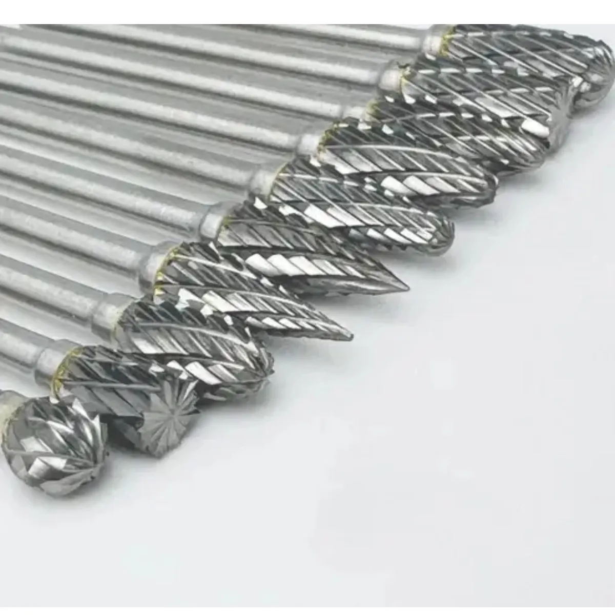 GENERICO - Set 10 Fresas Rotativas Para Metal, Taladro Y Dremel, Lima Labg