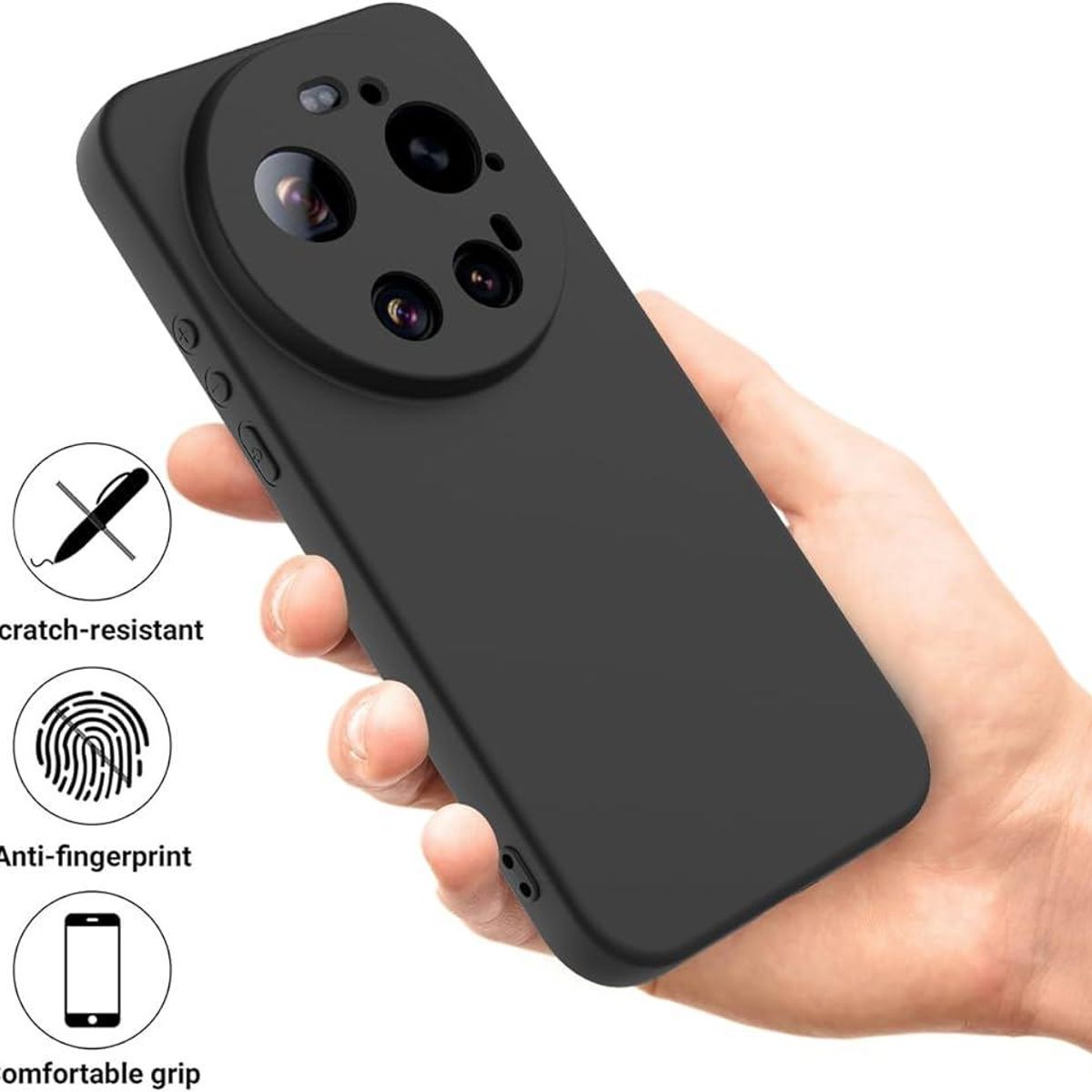 GENERICO - Carcasa De Silicona Slim Para Xiaomi 17 Ultra - Negro