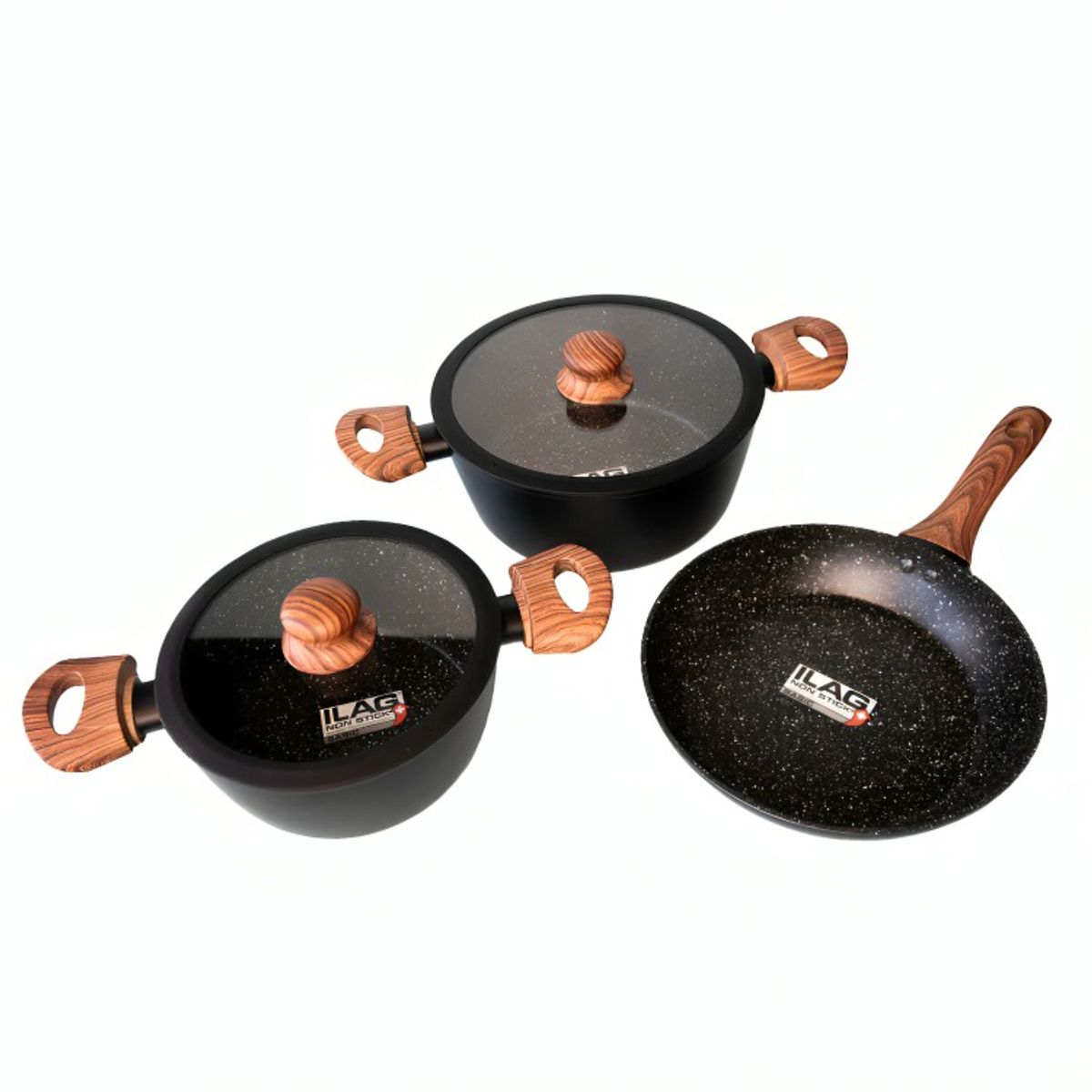 KEEP - Batería de Cocina Antiadherente 5 piezas Keep Granite Line