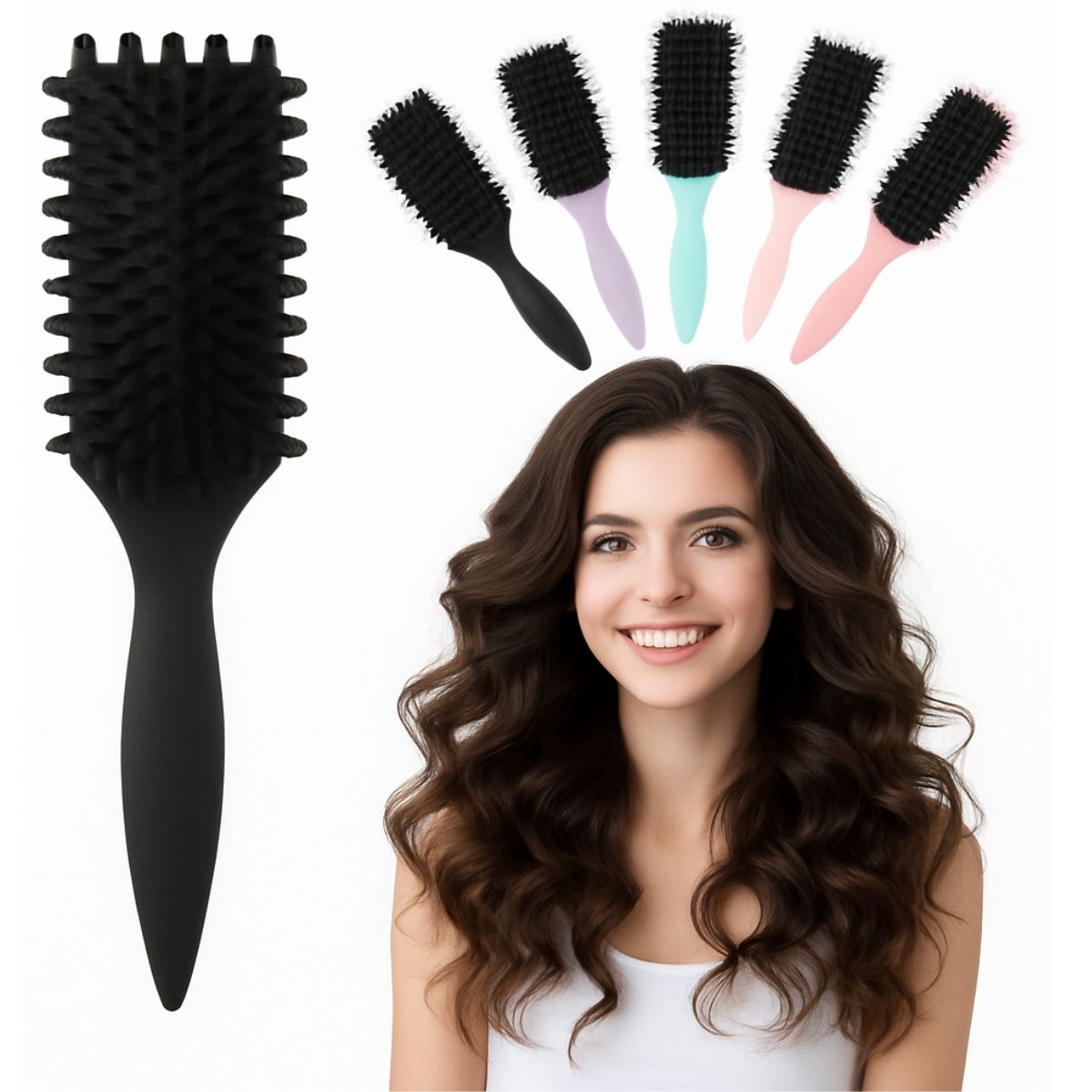 GENERICO - Peine Para Cabello Rizado,bounce Curl Cepillo Define Style