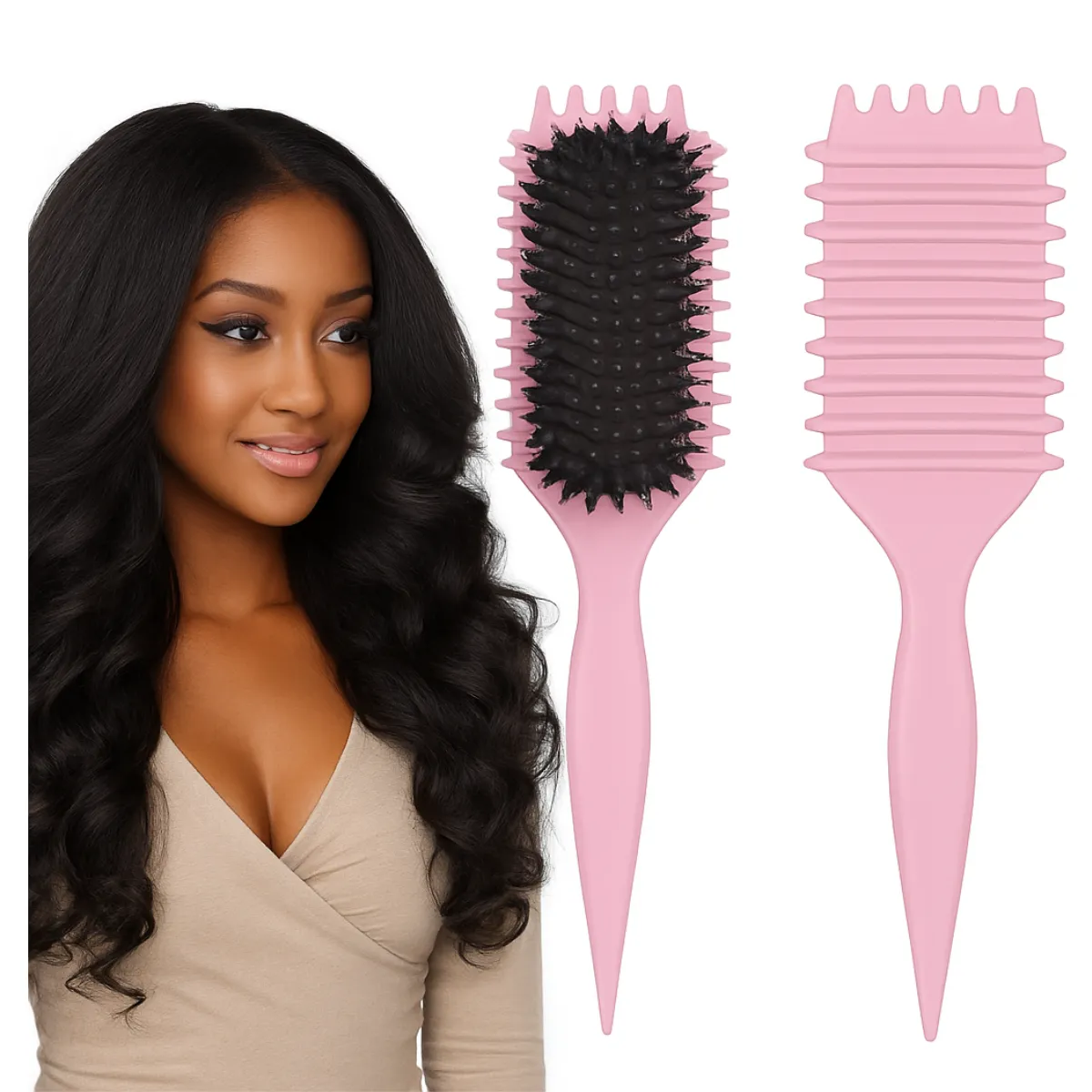 GENERICO - Peine Para Cabello Rizado,bounce Curl Cepillo Define Style