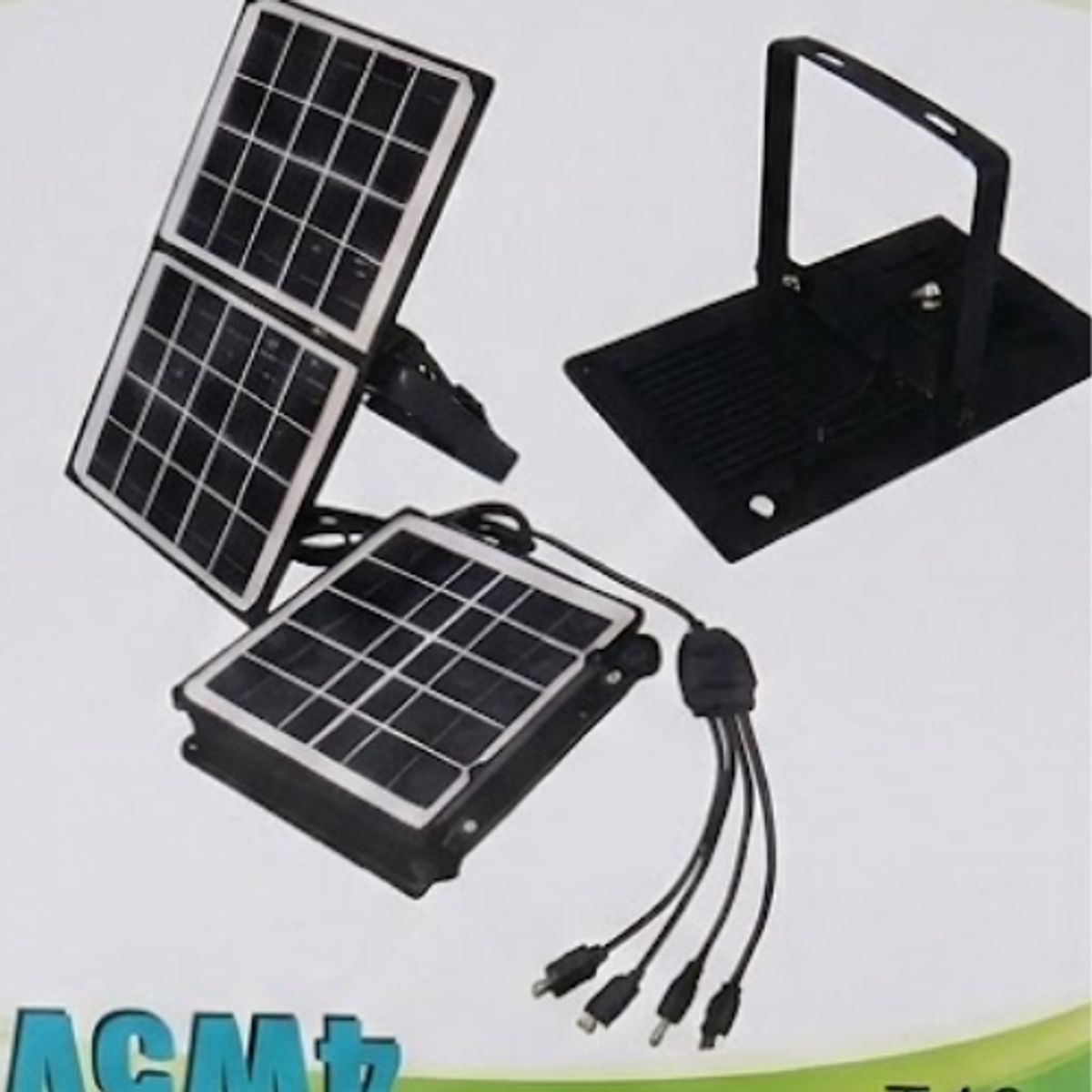 GENERICO - Kit Reflector LED con Panel Solar Portátil Multifuncional  (Modelo T40 / 5V 4W)
