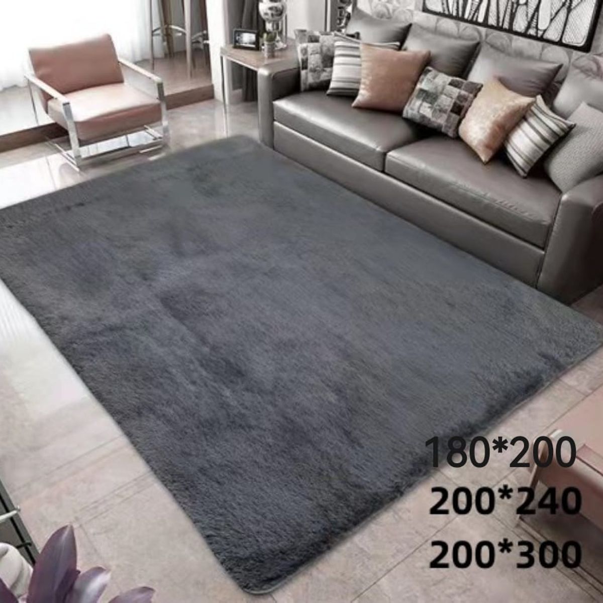 GENERICO - Alfombra Peluda 200x240