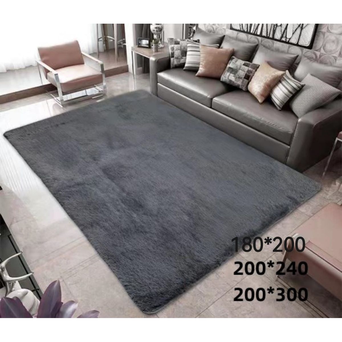 GENERICO - Alfombra Peluda 200x240