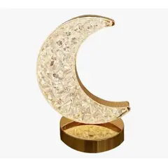 GENERICO - Lámpara De Mesa Decoración Cristal Usb En Forma De Luna