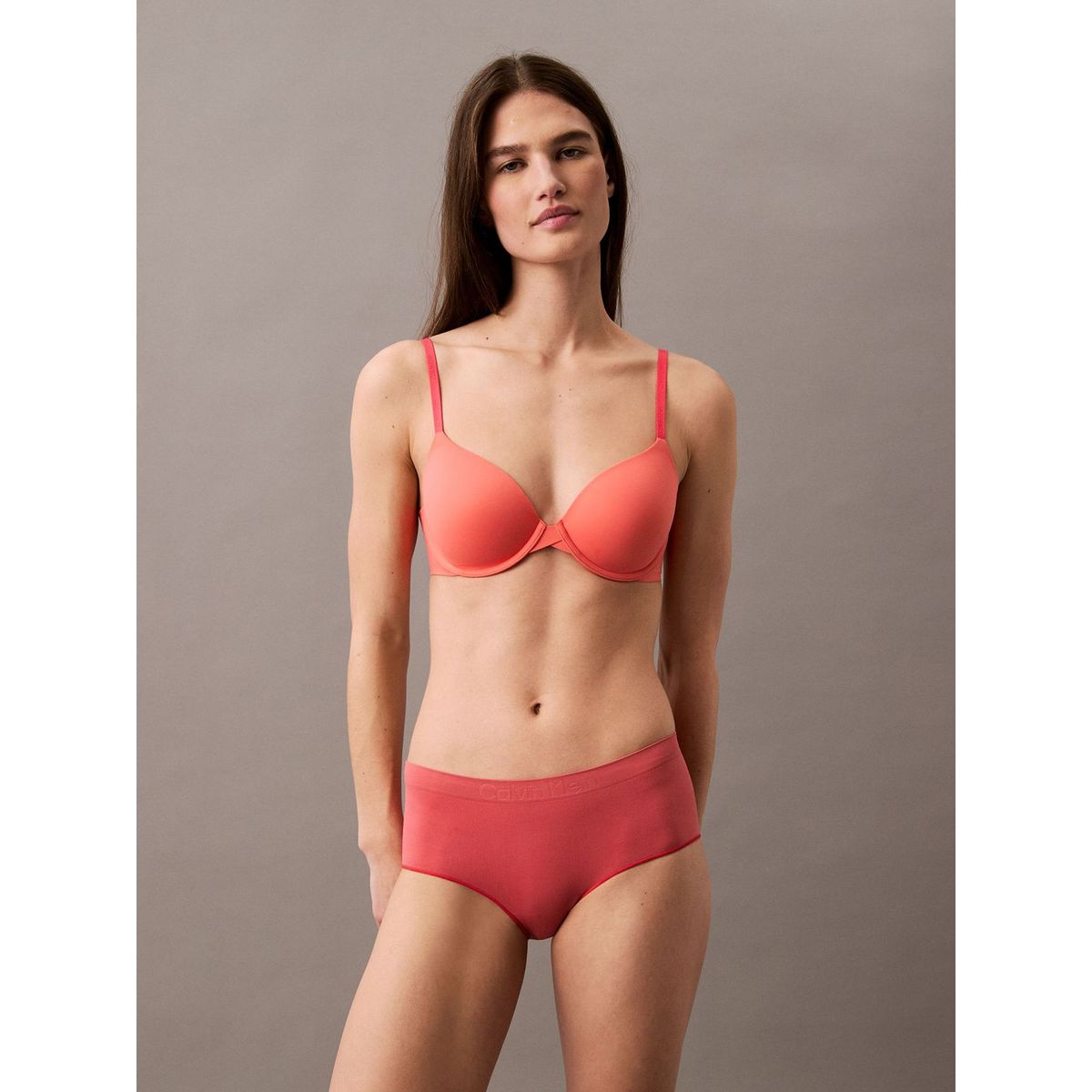 CALVIN KLEIN - Calzón Boyshort Bonded Flex Coral Calvin Klein
