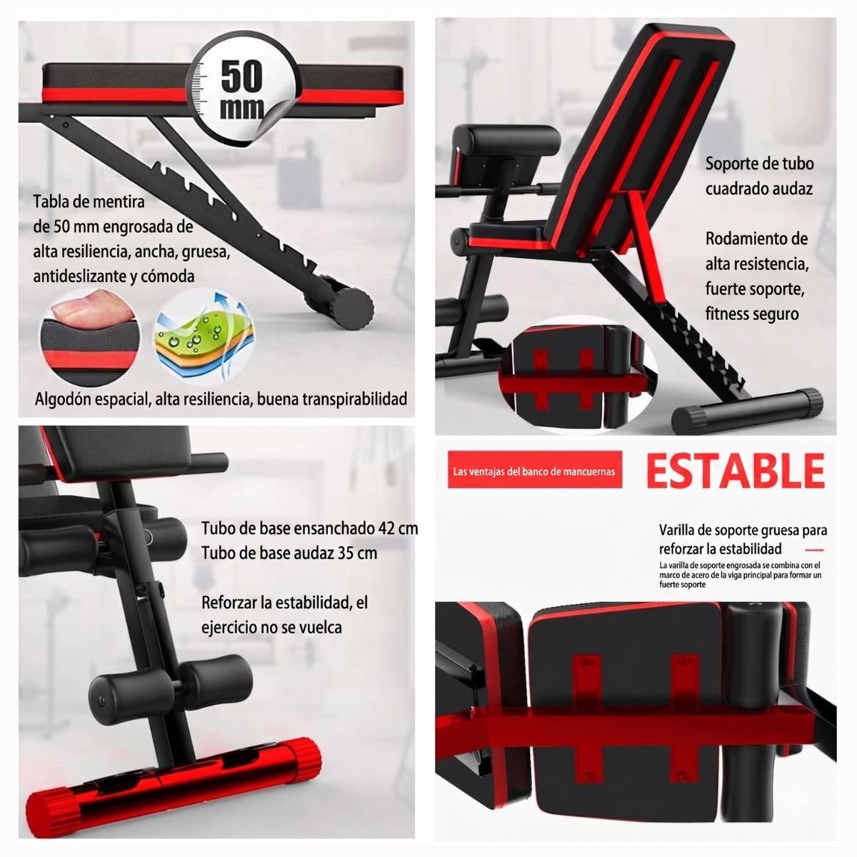 GENERICO - Banco De Pesas Flexible FitPro-4In1