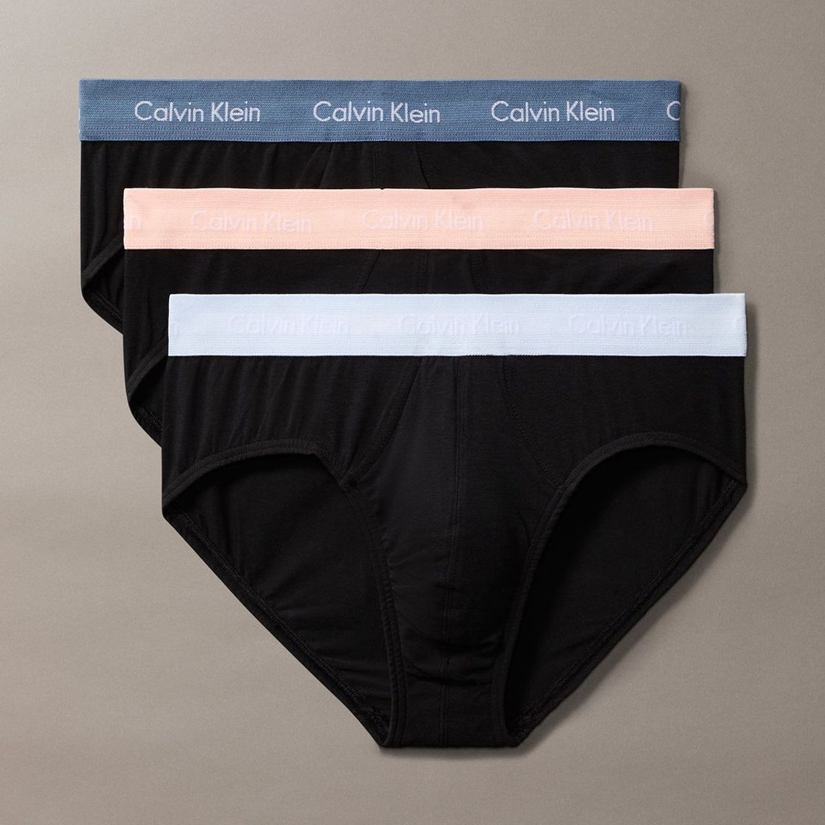 CALVIN KLEIN - Pack de 3 Slips Cotton Stretch Negro Calvin Klein