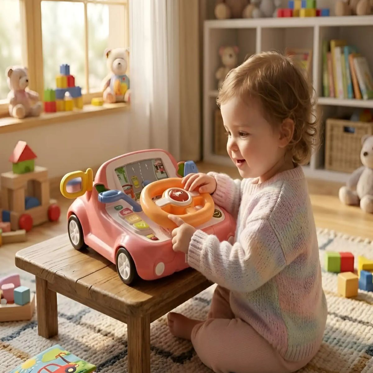 GENERICO - Juguete Volante Didáctico Musical Sports Car para Niños
