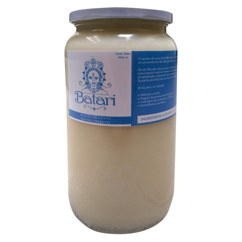  - Aceite de Coco Batari premium neutro s/sabor 1000c