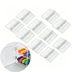 GENERICO - Pack 10 Bisagras Acrílicas Transparentes 65x40mm