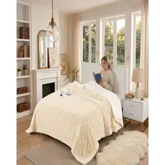 GENERICO - Frazada Sherpa Premium Con Diseño De Diamantes King