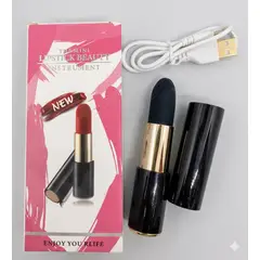 GENERICO - Masajeador Mini Vibrador Recargable por USB en forma de Lápiz Labial