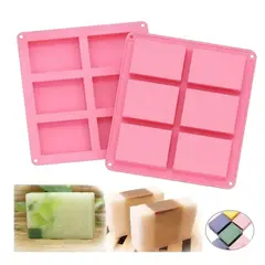 GENERICO - Molde de Silicona Rectangular de 6 cavidades Principalmente para jabones Artesanales