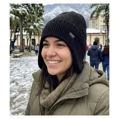 EKOL TACTICA MILITAR - Gorro Beanie De Lana Adulto Con Cubre Orejas Unisex Negro