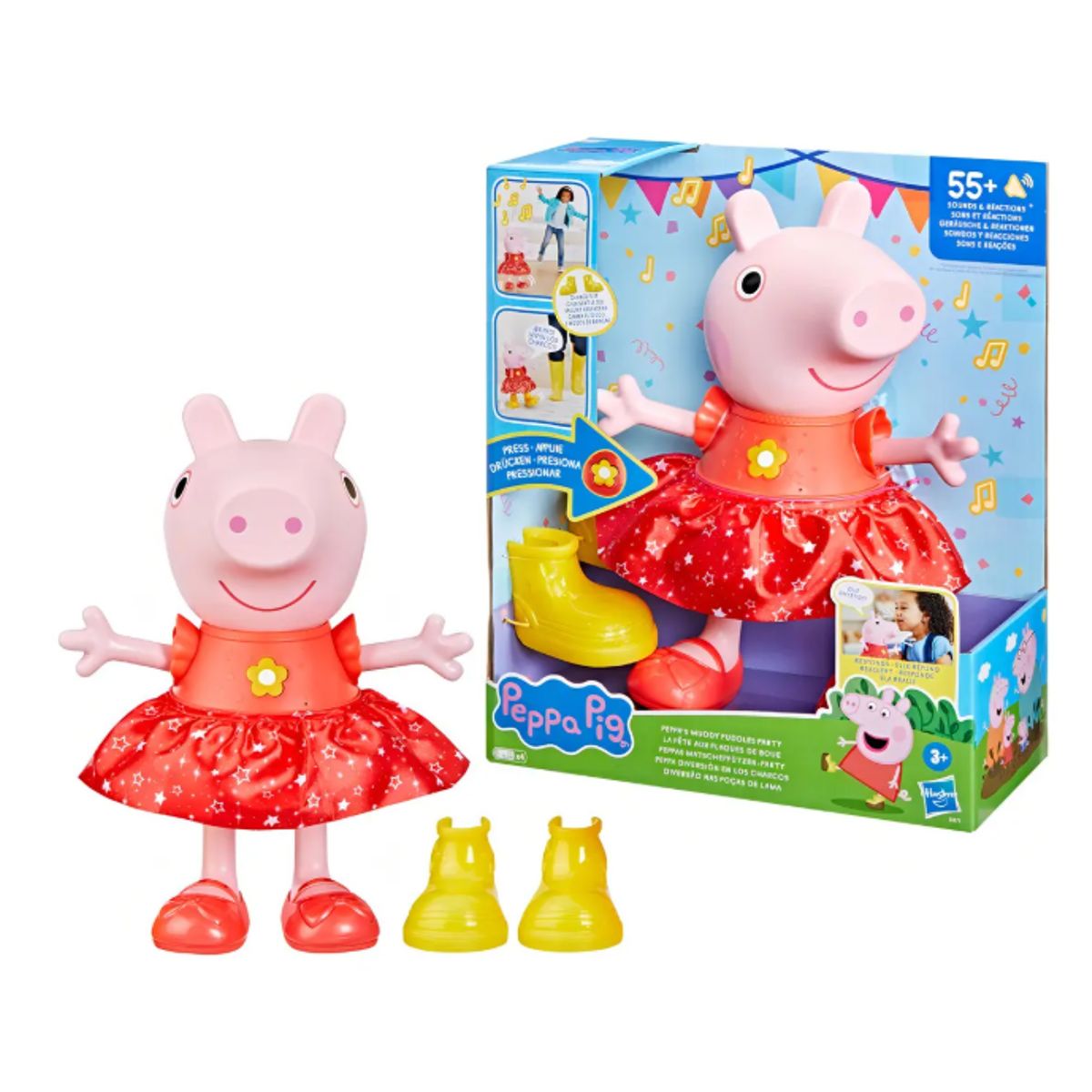HASBRO - Muñeca Peppa Pig Diversión En Los Charcos - Hasbro