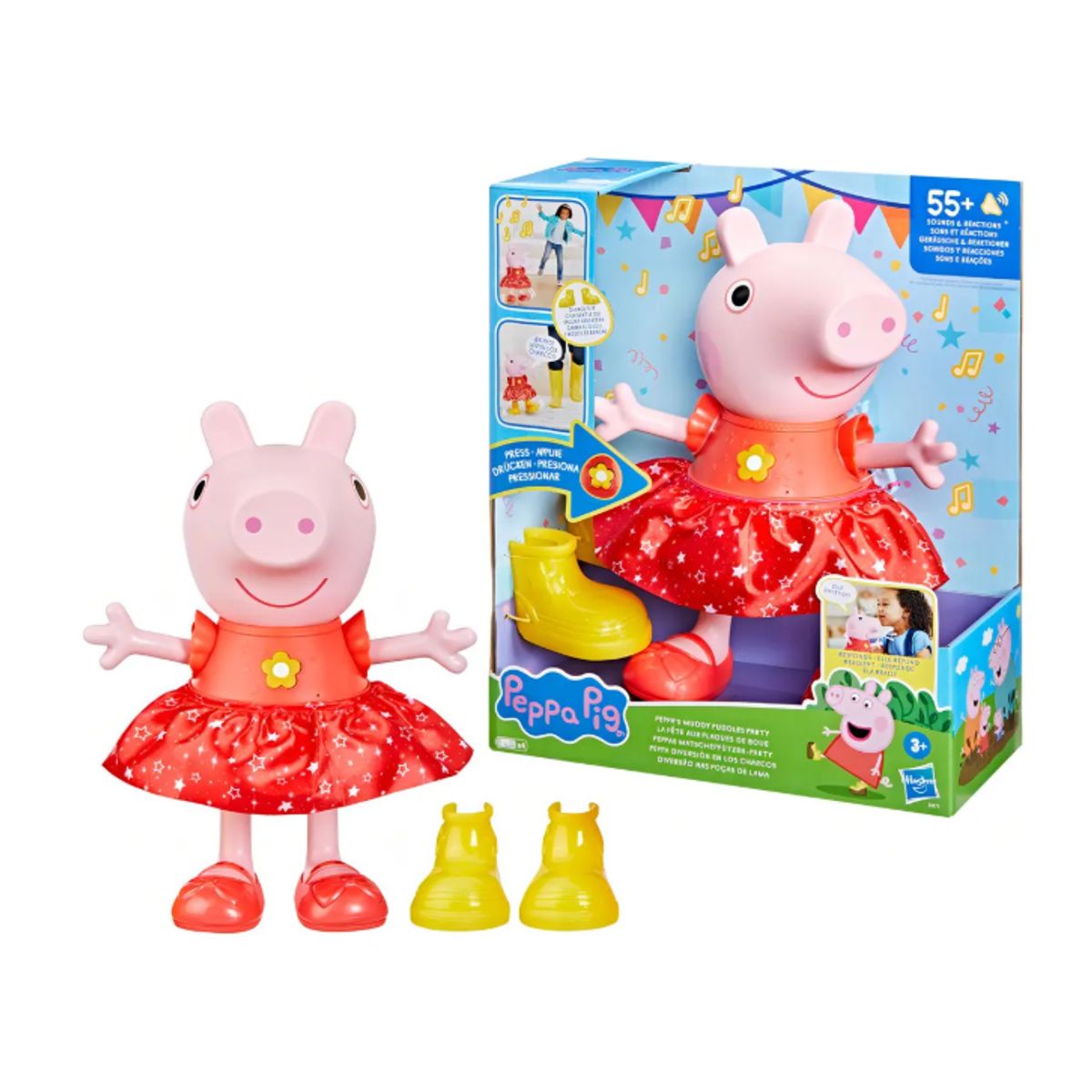 HASBRO - Muñeca Peppa Pig Diversión En Los Charcos - Hasbro