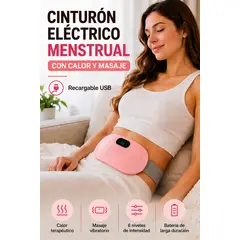 MOVI - Cinturón Eléctrico Menstrual Con Calor y Masaje Vibratorio Recargable USB