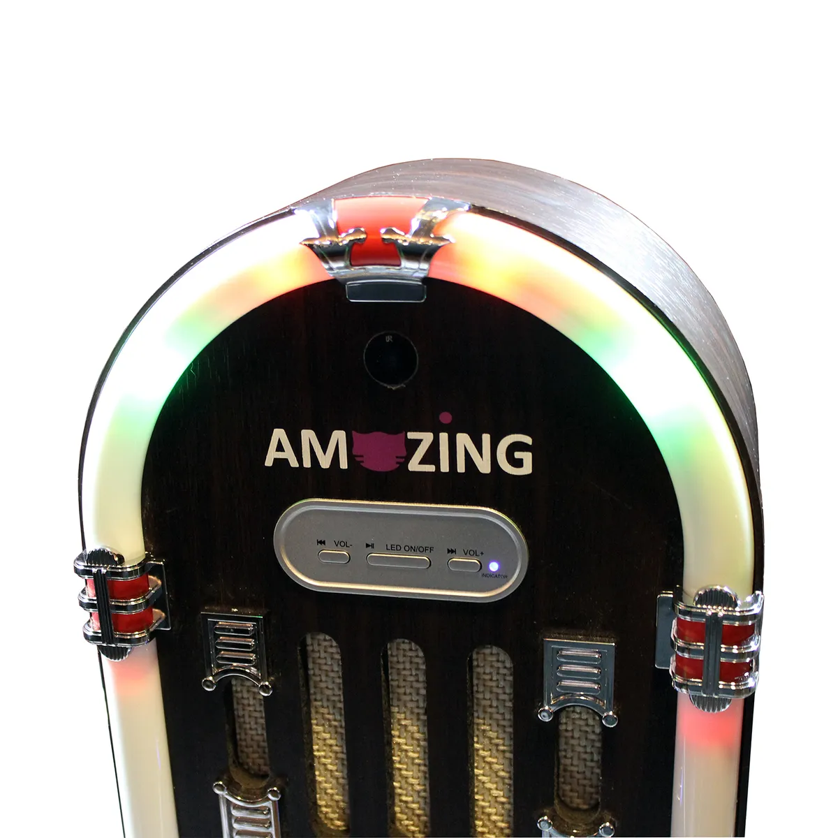 AMAZING - Parlante recargable Bluetooth Modelo retro Juke box.
