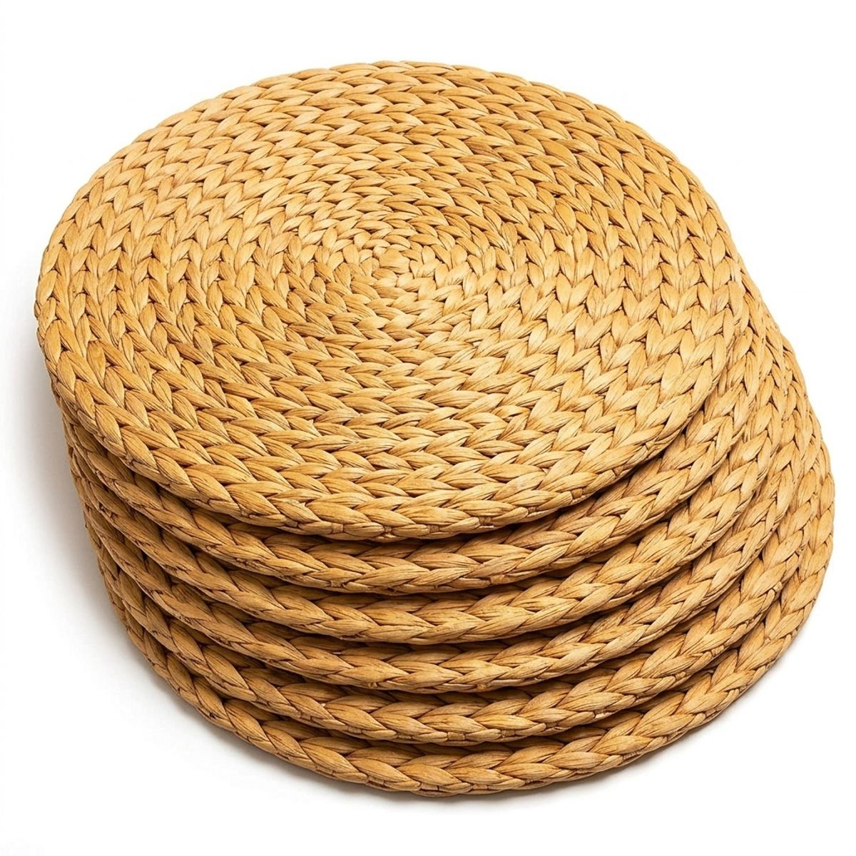 GENERICO - Set 6 Individuales Rattan Yute Natural 30cm Antideslizante