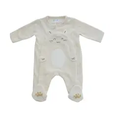 PUMUCKI - Enterito Plush Bordado Beige Bebé