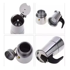 GENERICO - Cafetera Italiana 6 Tazas Inoxidable Espresso Maker Manual