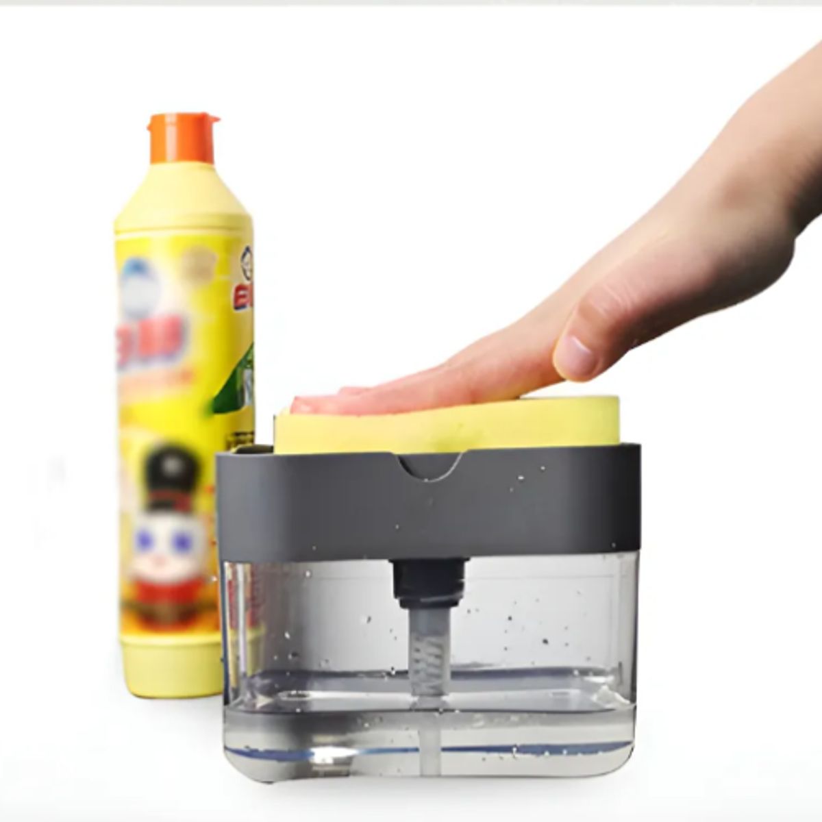 GENERICO - Dispensador De Jabón Líquido Lavaloza Porta Esponja Para Cocina