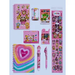 GENERICO - Set labubu papeleria Libreta stickers escolar