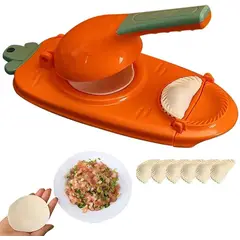 GENERICO - Molde Manual 2 en 1 para Empanadas o Dumplings con forma de Zanahoria