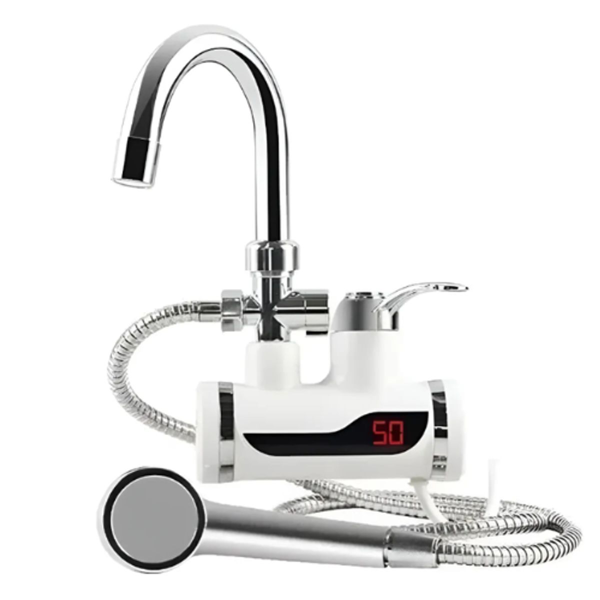 GENERICO - Llave Grifería Eléctrica Con Ducha Teléfono Para Baño