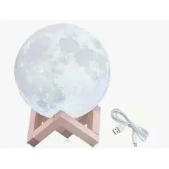 GENERICO - Lámpara Luna 3d Led 16 Colores Usb