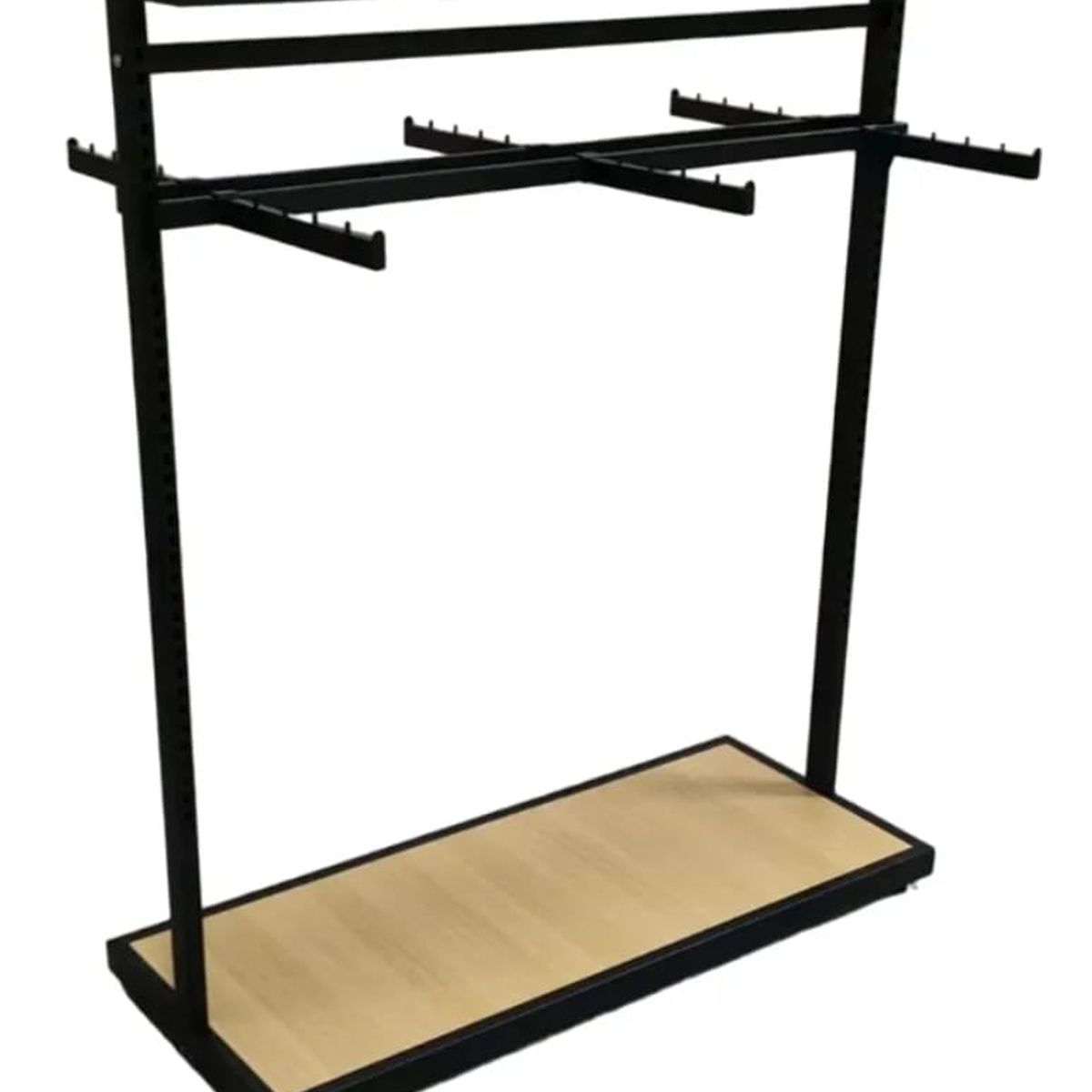 GENERICO - Perchero Metal/Madera 2 Niveles Negro TZ512