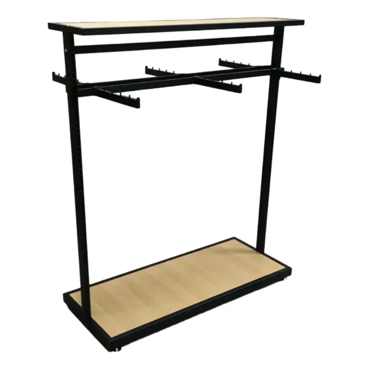 GENERICO - Perchero Metal/Madera 2 Niveles Negro TZ512