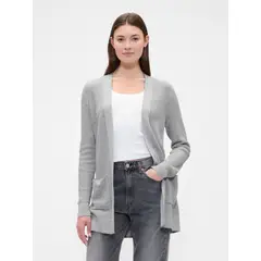 GAP - Sweater Cárdigan Clásico Open Mujer