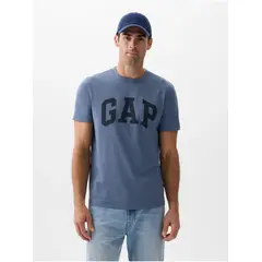GAP - Polera Hombre Logo Manga Corta V2 Azul