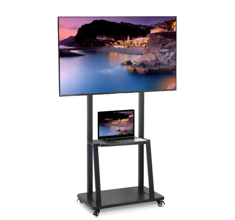 GENERICO Soporte Tv Rack Movil Con Ruedas 32 A 75 Pulgada Negro