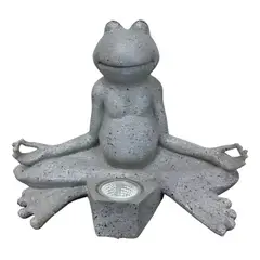 GENERICO - Figura Rana Yoga Meditación para Jardín y Hogar carga solar.