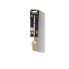 GENERICO - Tenedor 2pcs Rosa Con Dorado 21.7cm