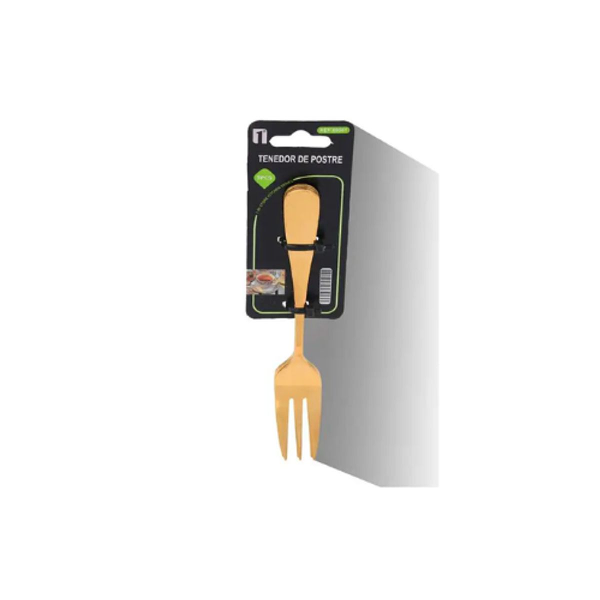 GENERICO - Tenedor Para Postre 3pcs Dorado 13.8cm