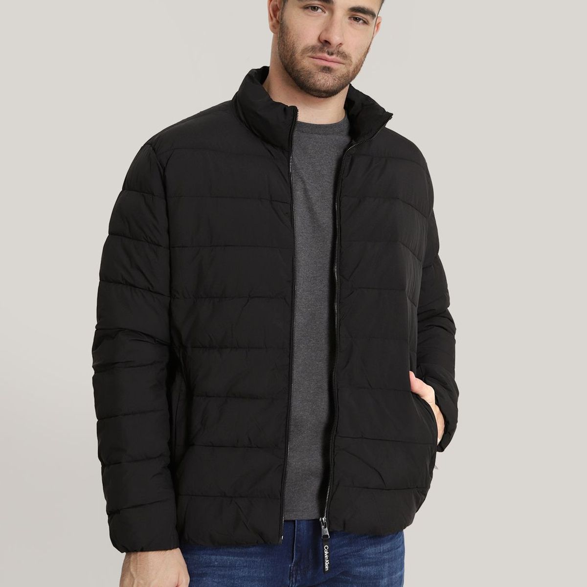 CALVIN KLEIN - Parka Stretch Pufer Negro Calvin Klein