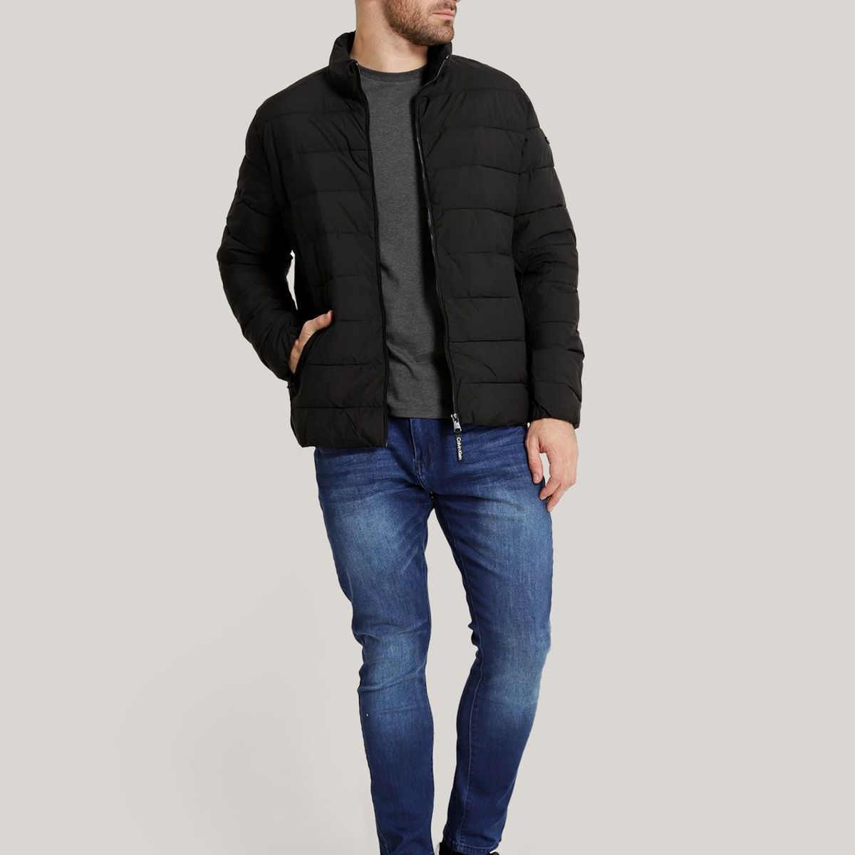 CALVIN KLEIN - Parka Stretch Pufer Negro Calvin Klein