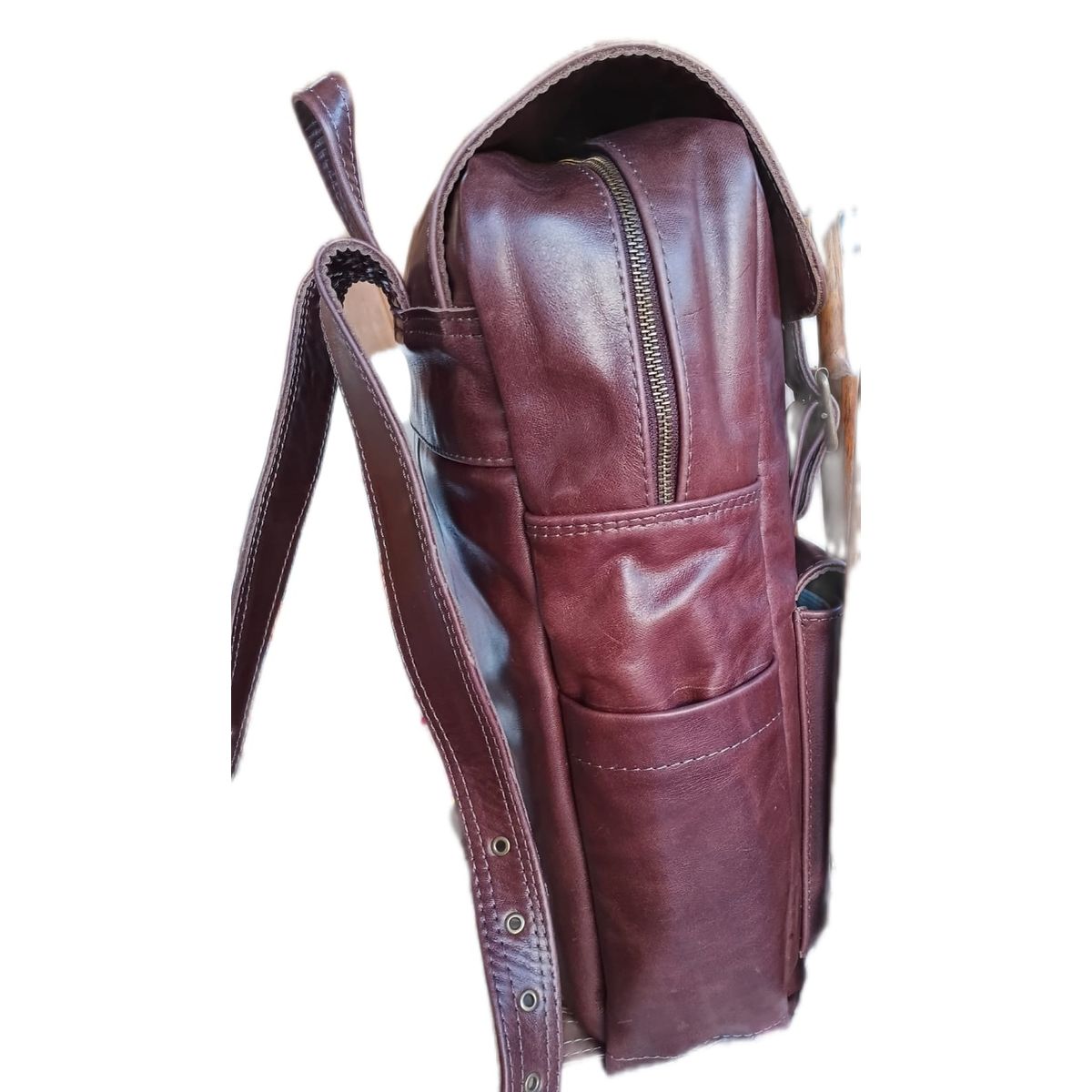 GENERICO - Mochila Cuero Urbana Notebook