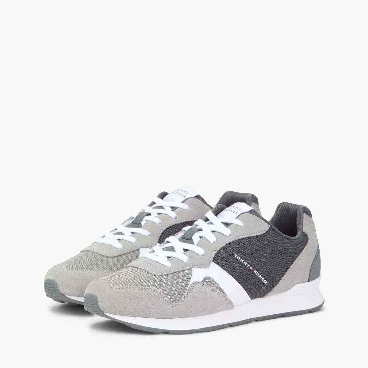 TOMMY HILFIGER - Zapatillas Runner Icon Mix Gris Tommy Hilfiger