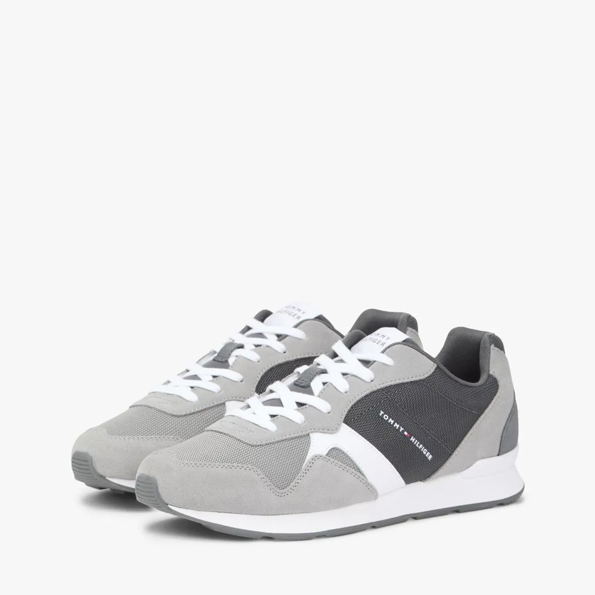 TOMMY HILFIGER - Zapatillas Runner Icon Mix Gris Tommy Hilfiger
