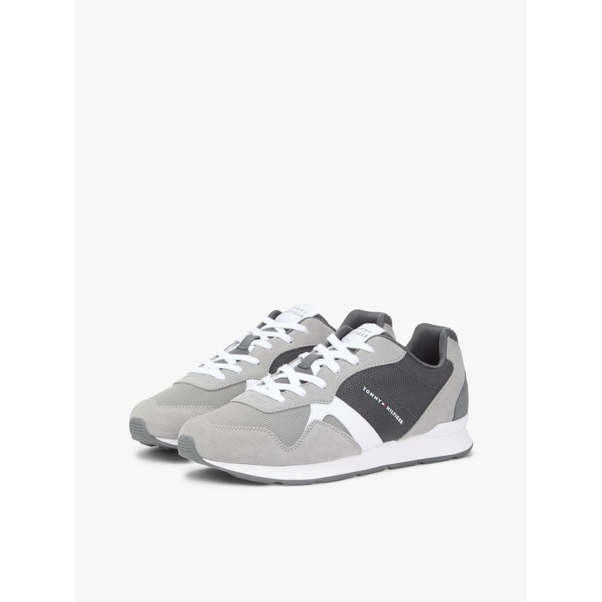 TOMMY HILFIGER - Zapatillas Runner Icon Mix Gris Tommy Hilfiger