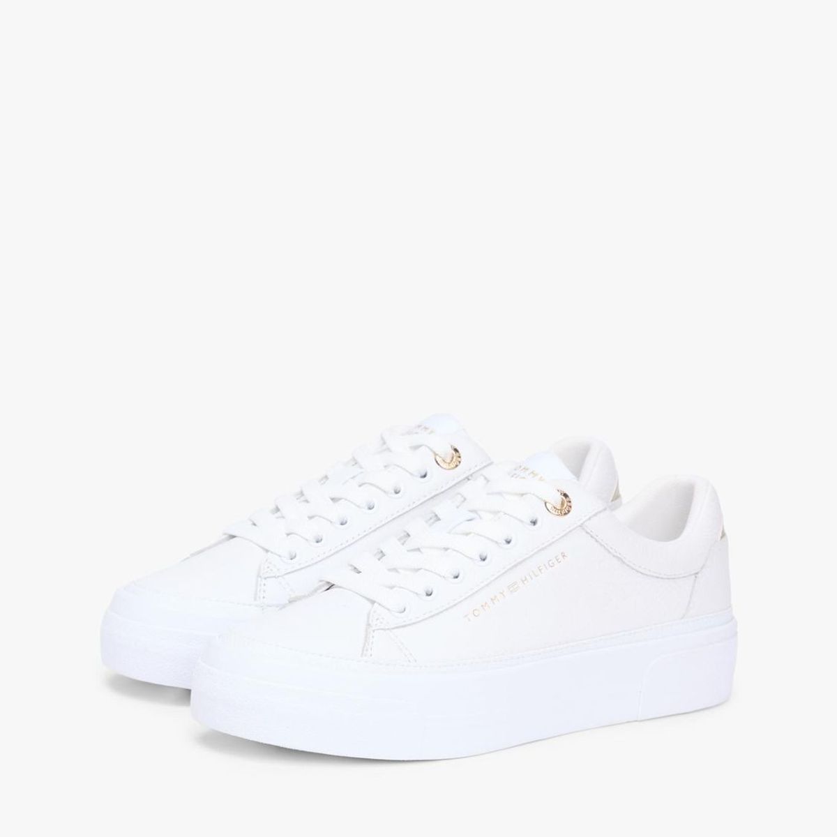 TOMMY HILFIGER - Zapatillas Foxing De Cuero Blanco Tommy Hilfiger