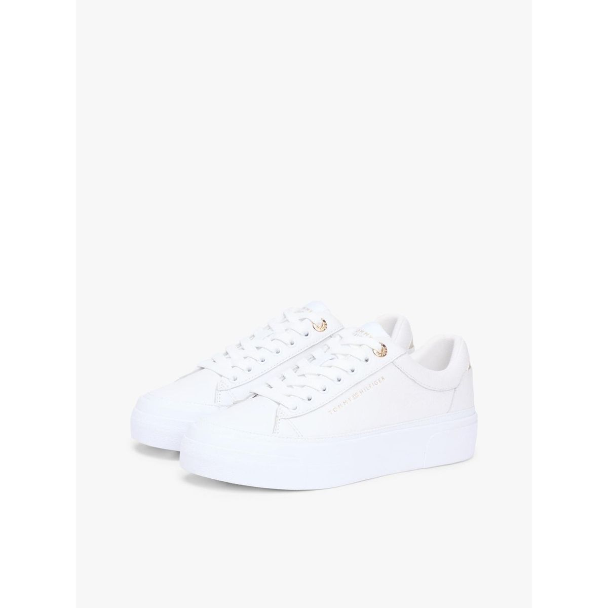TOMMY HILFIGER - Zapatillas Foxing De Cuero Blanco Tommy Hilfiger