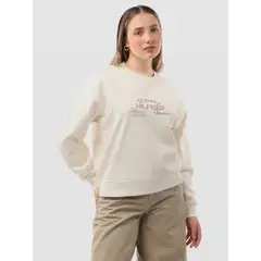 TOMMY HILFIGER - Polerón Con Logo Gráfico Blanco