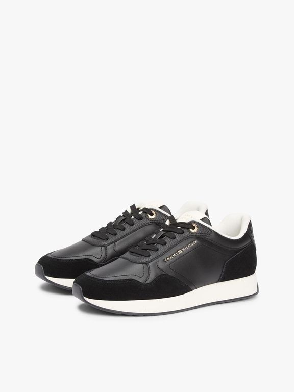 Zapatillas Monogram De Cuero Negro
